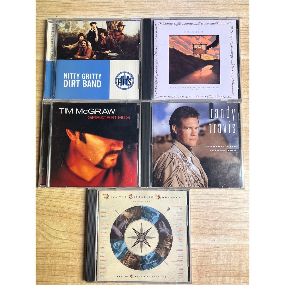 Lot of Five Y2K Country CDs Featuring Tim McGraw, Randy Travis & More